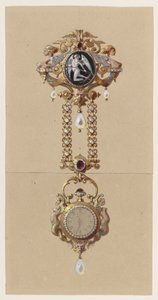 Progetto per una chatelaine con orologio da Alexis Falize
